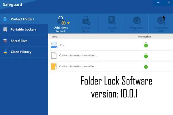 Folder lock software